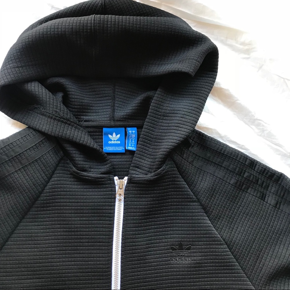 Adidas Quilted Zip Up Hoodie